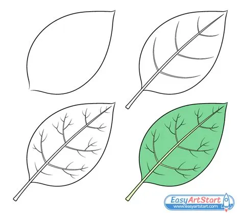 How to Draw a Leaf Step by Step - EasyArtStart
