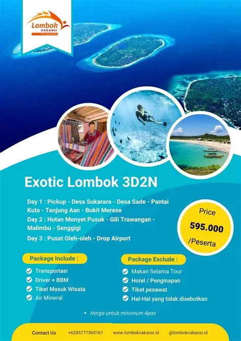 Paket Wisata Lombok 3 hari 2 malam - Paket Wisata Lombok Terbaru