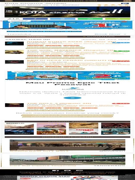 Jadwal Film Dan Harga Tiket Kota Cinema Jember Jember Hari Ini | PDF