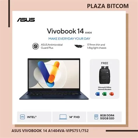 ASUS VIVOBOOK 14 A1404VA-VIPS751/752 [Intel Core i7-1355U / Intel UHD ...