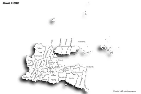 Contoh Peta untuk Jawa Timur