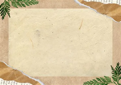 Brown Beige Scrapbook Aesthetic Border