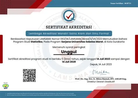 Selamat! Prodi S1 Statistika FMIPA UNS Berhasil Meraih Akreditasi ...